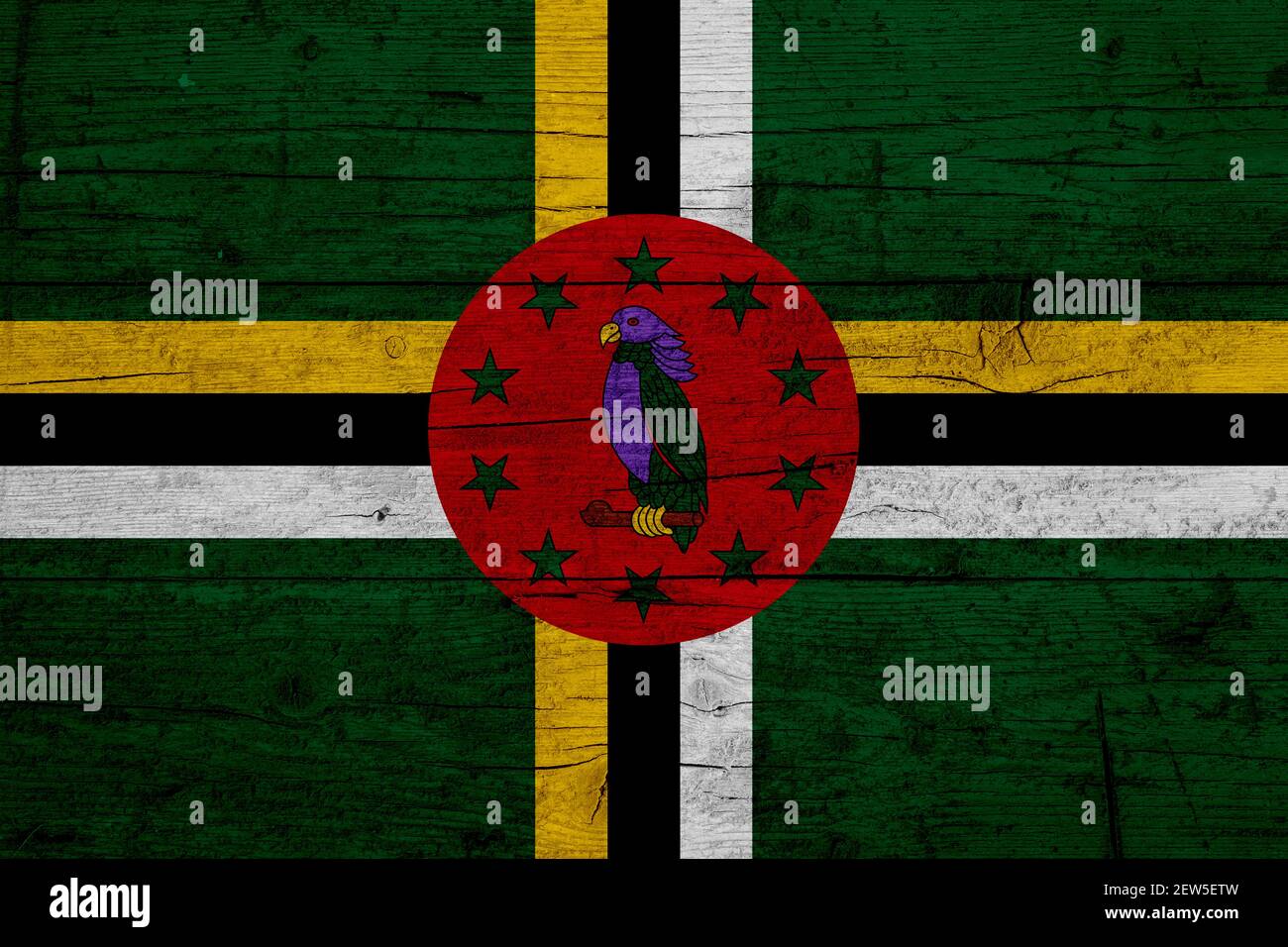 Flag of Dominica Wooden texture of the flag of Dominica Stock Photo - Alamy