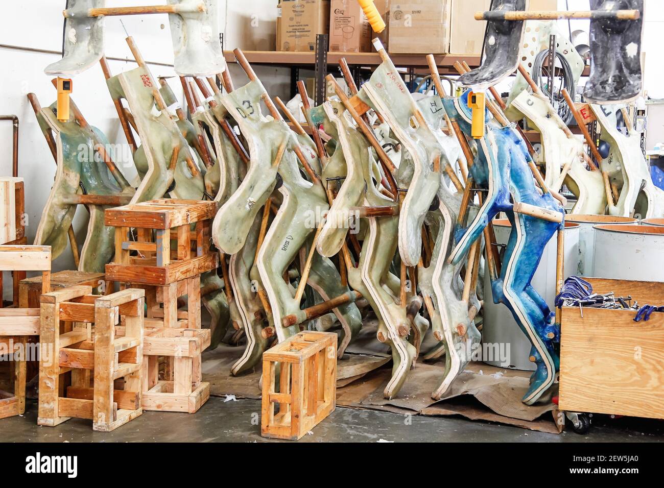 These are molds used to make Real Doll bodies at the Abyss Creations factory on Tuesday in San Marcos, California