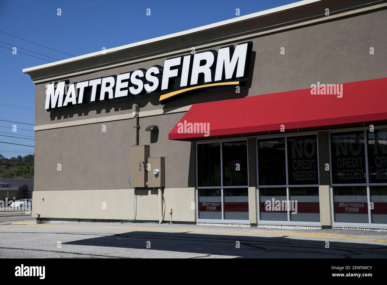 A logo sign outside of a Mattress Firm retail store in Altoona, Pennsylvania on September 23