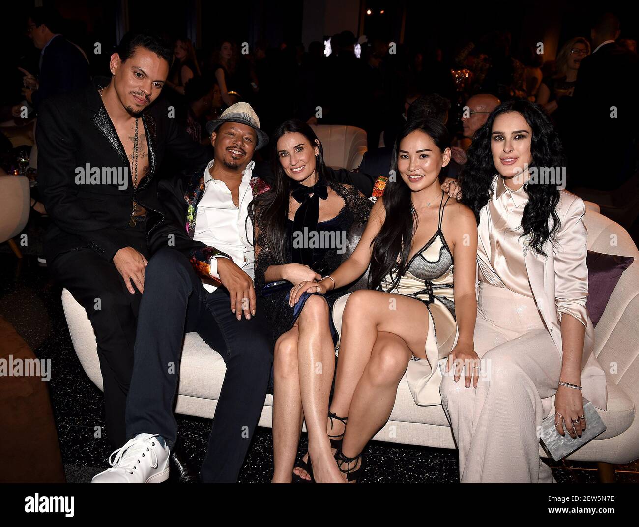 Empire cast members Evan Ross, Terrence Howard, Demi Moore, and Rumor ...