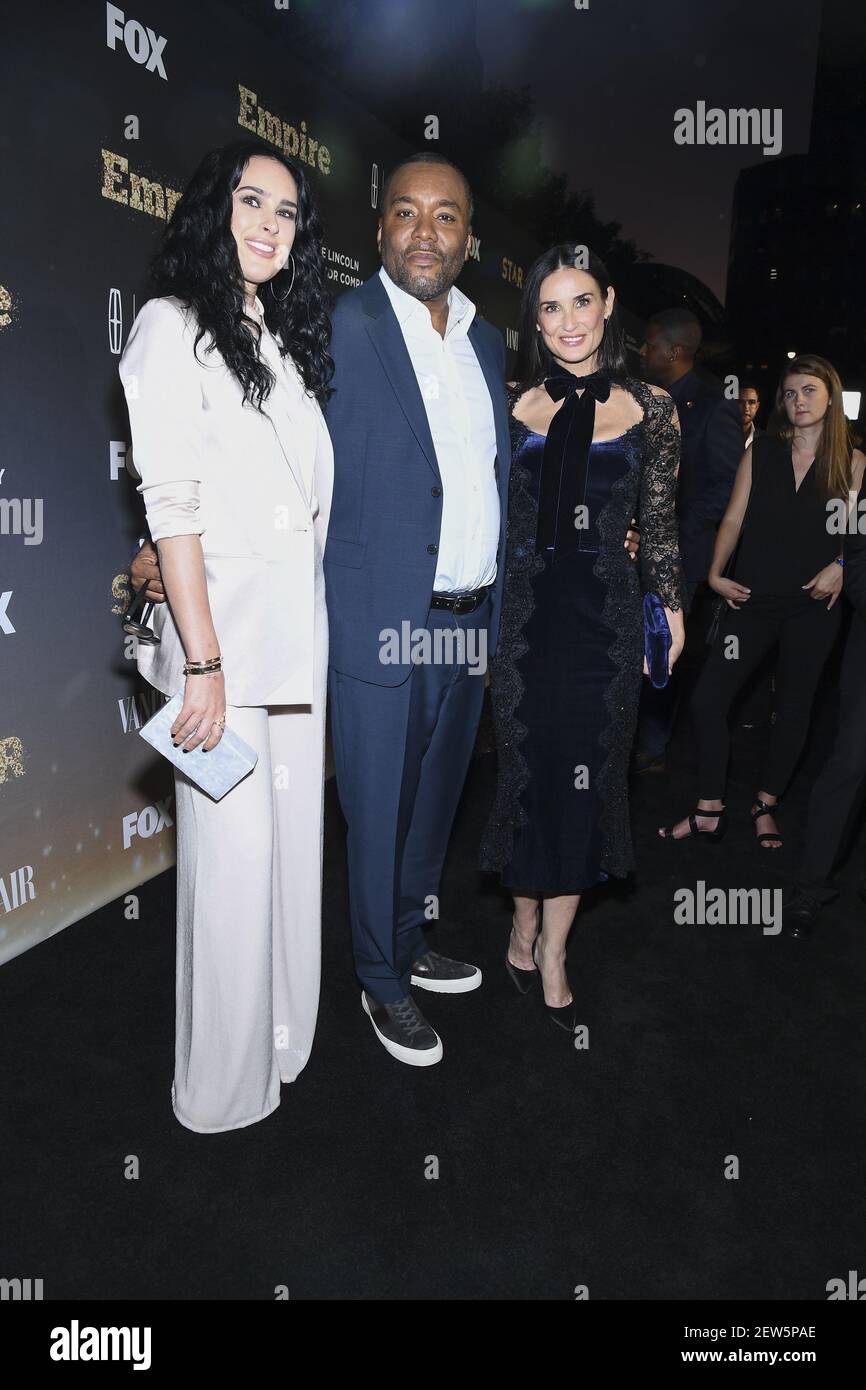Demi Moore, Lee Daniels (C) and Rumer Wills celebrate FOX's New Wednesday  Night pairing of EMPIRE and STAR at Manhattan's One World Trade Observatory  on Saturday, September 23, sponsored by Lincoln Motor