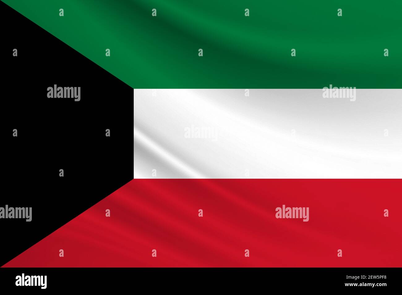 Flag of Kuwait Fabric texture of the flag of Kuwait Stock Photo Alamy