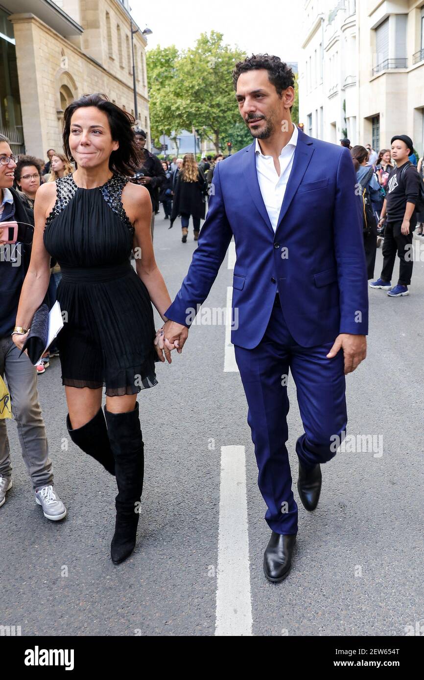 Sandra Zeitoun de Matteis and Tomer Sisley attending the Dior 2018 Spring Summer on September 26, at Musée Rodin in Paris, France. (Photo by Lyvans Boolaky/imageSPACE Stock Photo - Alamy