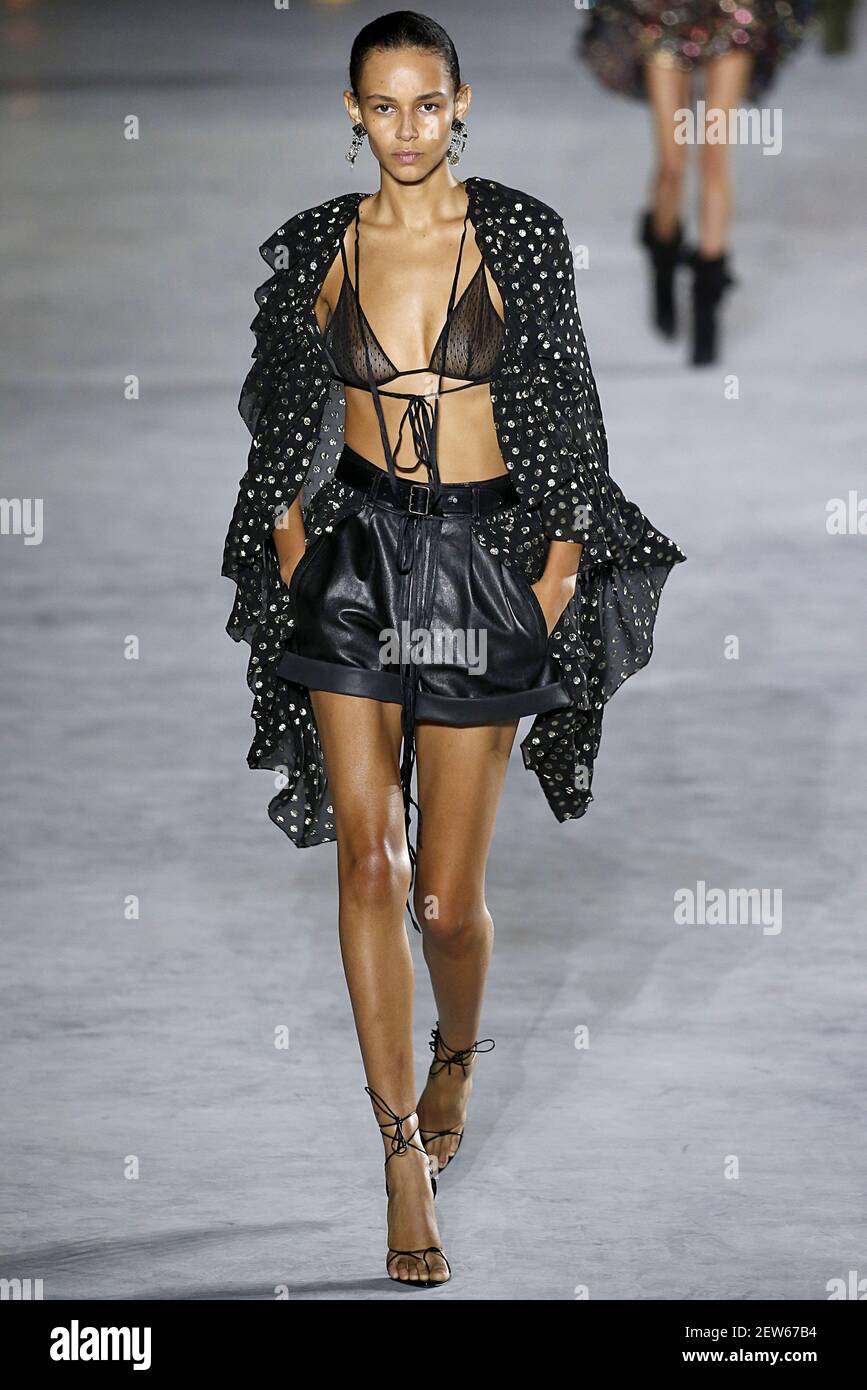 Model Binx Walton Walks On The Runway During The Saint Laurent Fashion Show During Paris Fashion