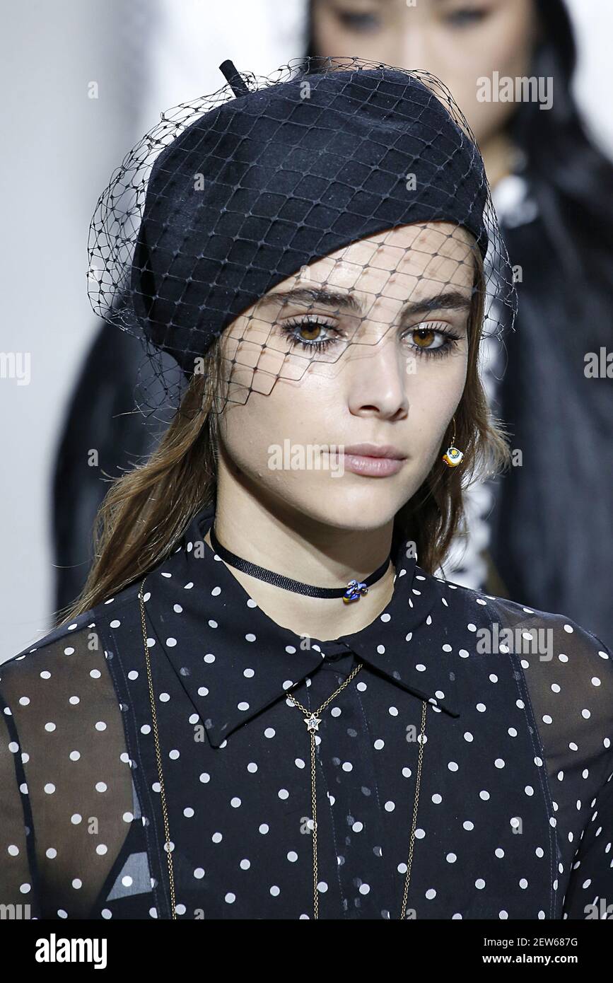Model Romy Schonberger walks on the runway during the Dior Fashion Show