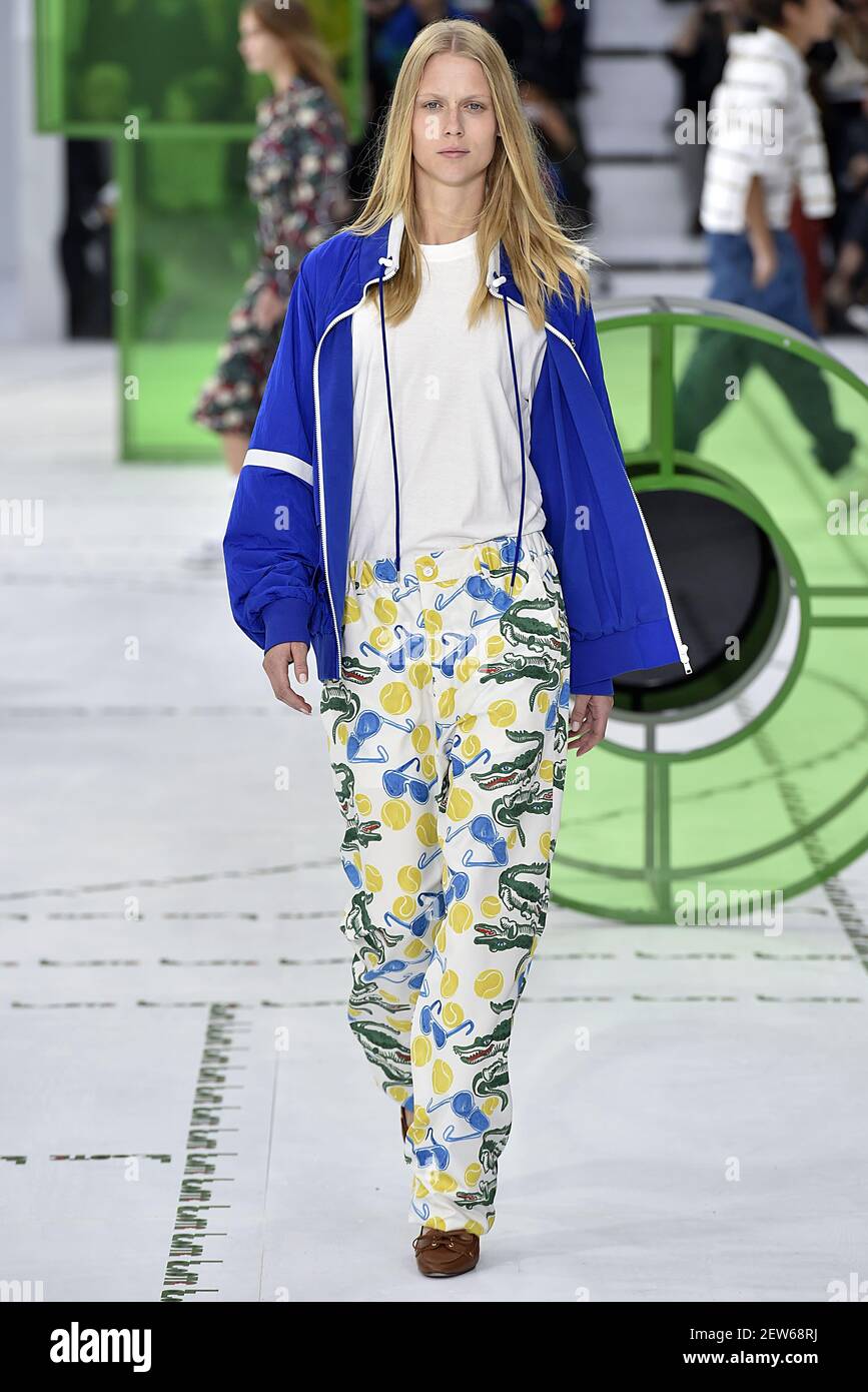 Model Sofie Hemmet walks on the runway during the Lacoste Fashion Show  during Paris Fashion Week Spring Summer 2018 held in Paris, France on  September 27, 2017. (Photo by Jonas Gustavsson/Sipa USA