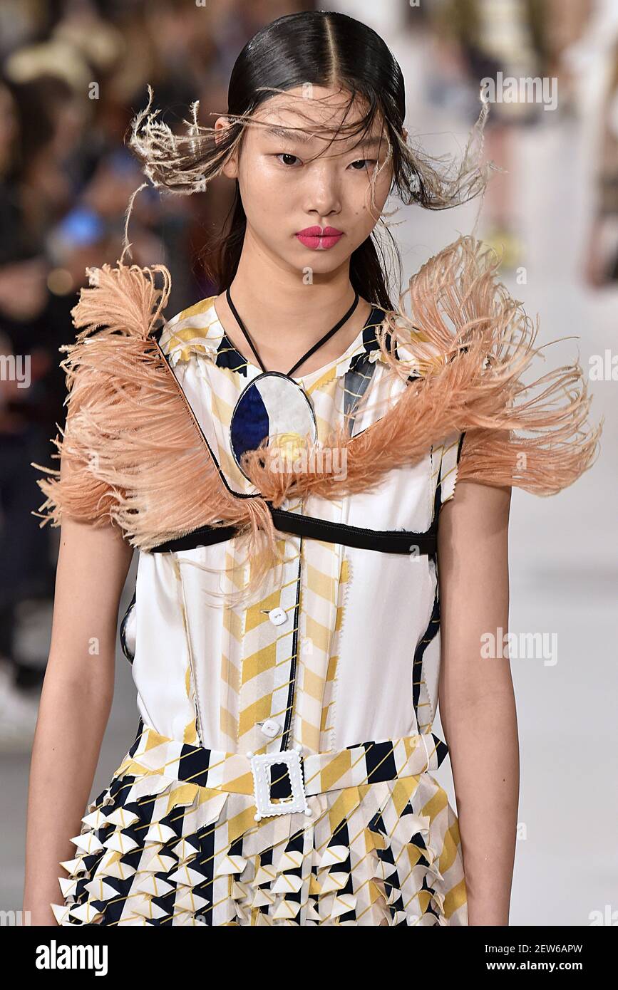Model Yoon Young Bae walks on the runway during the Maison Margiela ...