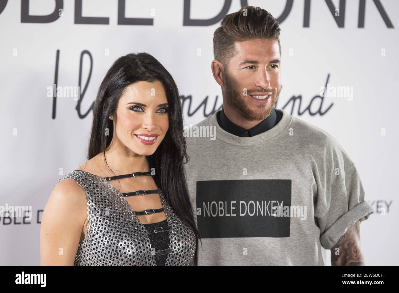 Pilar Rubio and Sergio Ramos attends to the cocktail presentation of
