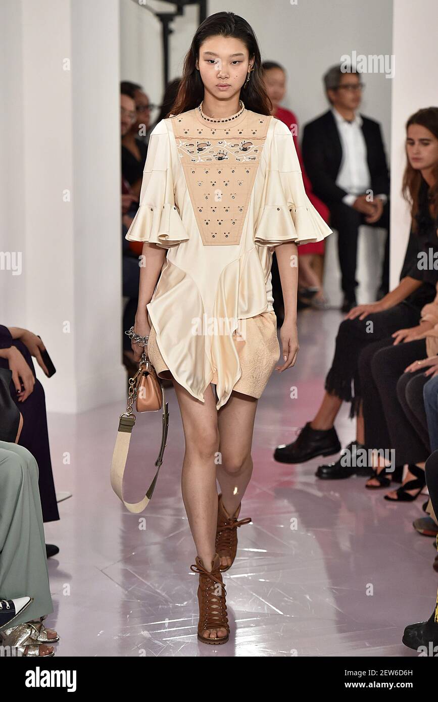 Model Yoon Young Bae walks on the runway during the Chloe Fashion Show ...