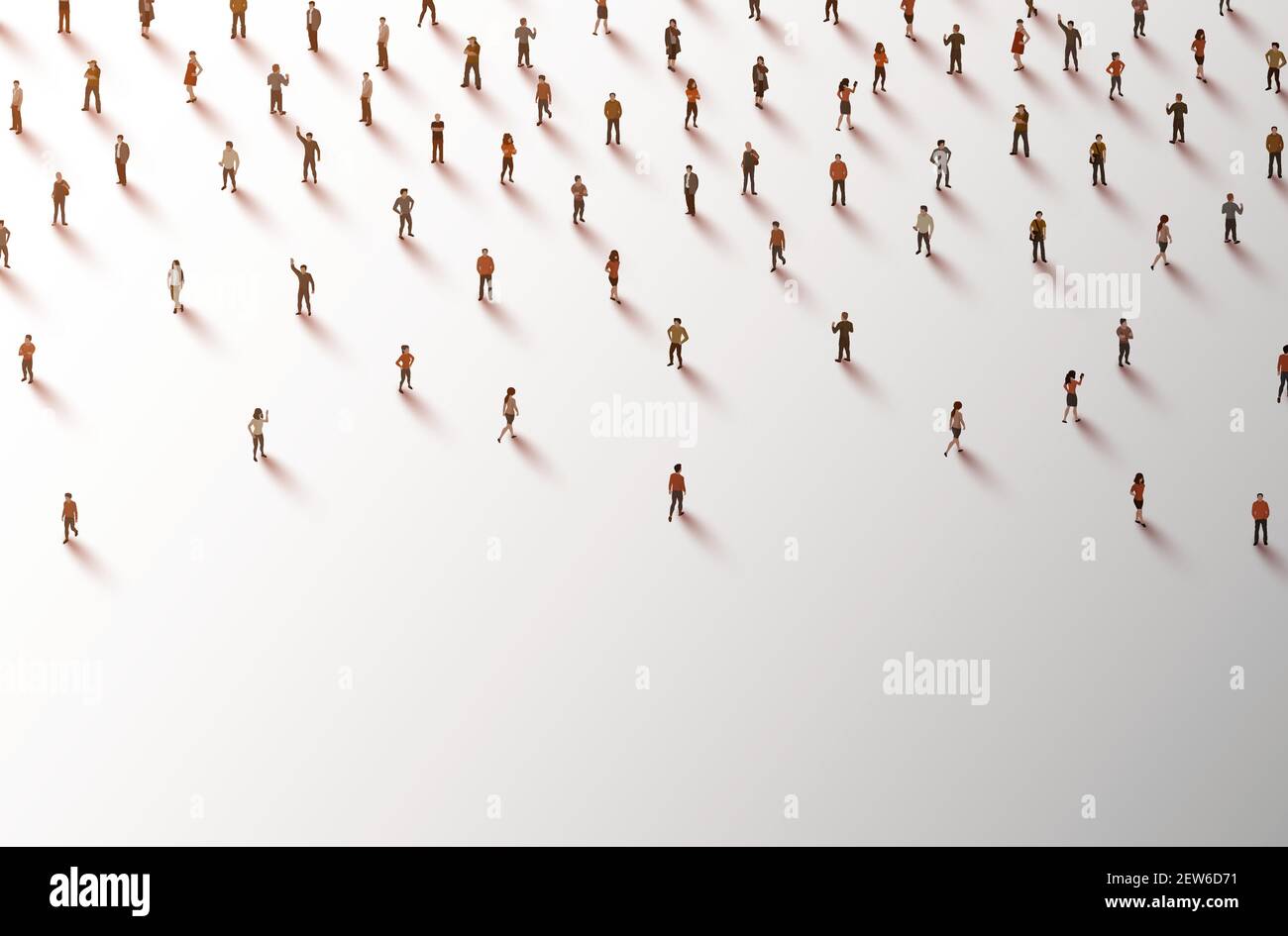 Large group of people on white background. People crowd concept. Vector ...