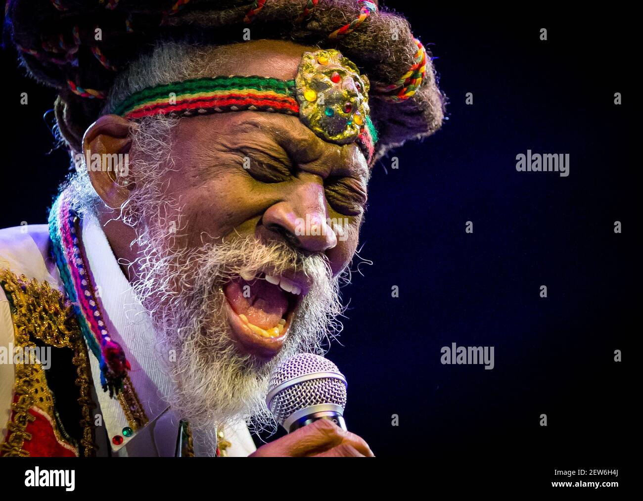 Las Vegas, NV, USA. 9th Apr, 2016. ***HOUSE COVERAGE*** Neville O'Riley Livingston AKA Bunny Wailer performs at Brooklyn Bowl Las Vegas at The Linq in in Las vegas, NV on April 9, 2016. Credit: Erik Kabik Photography/Media Punch/Alamy Live News Stock Photo