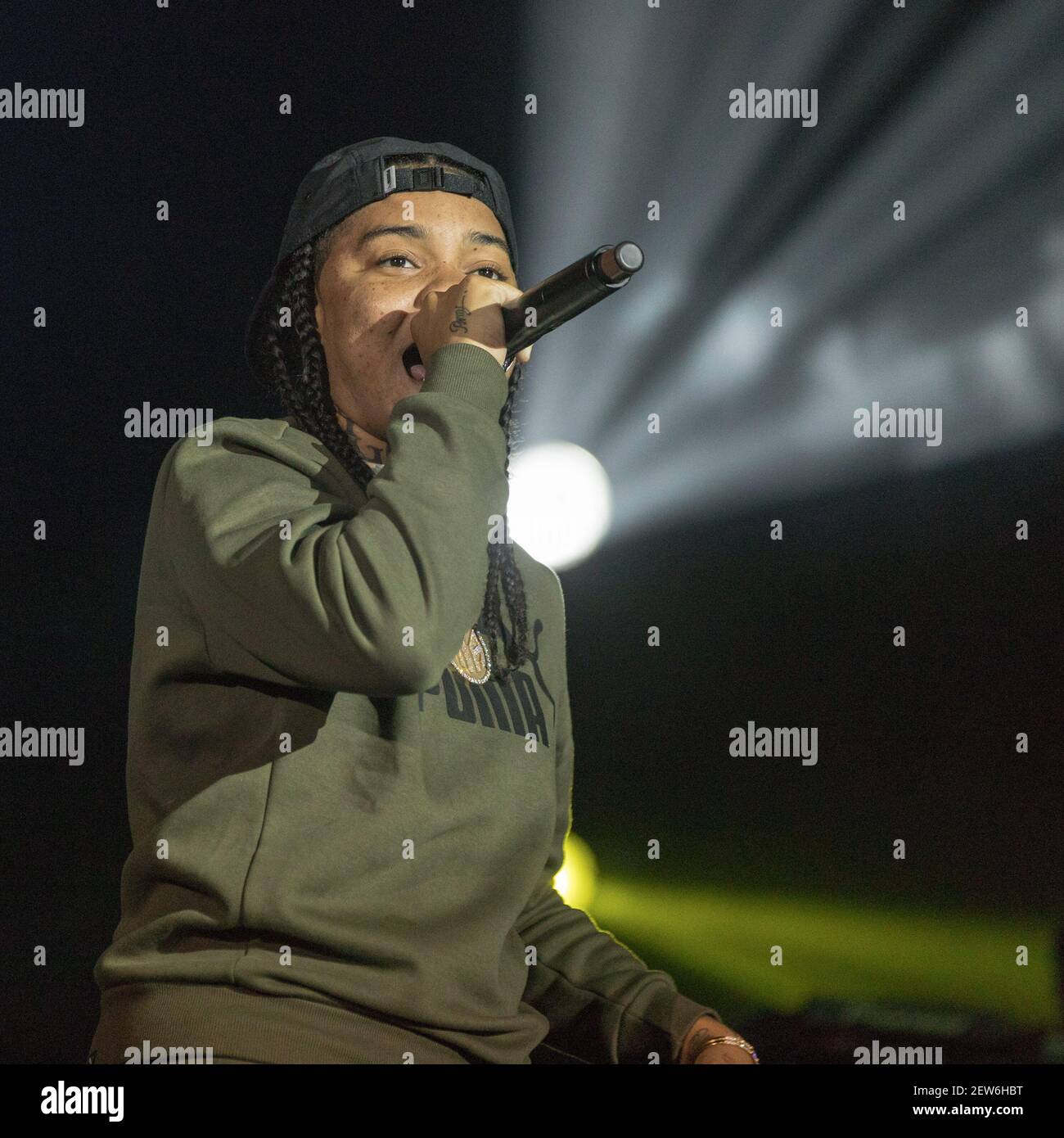 Young M.A. (Katorah Marrero) during the Freshmen Concert at UIC