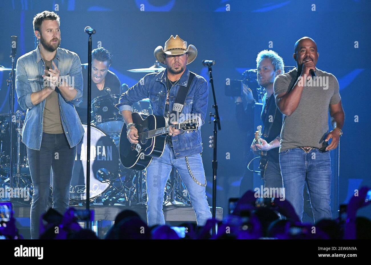 01 October 2017 - Las Vegas, Nevada - Singer Jason Aldean was performing on  stage during day three of the sold-out Route 91 Harvest Country Music  Festival when shots rang out. Las