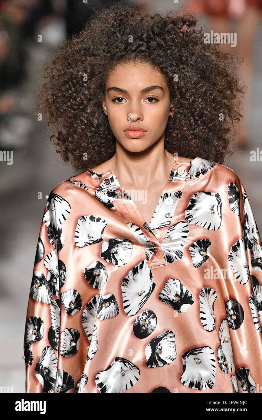 Model walks on the runway during the Sonia Rykiel Fashion Show during