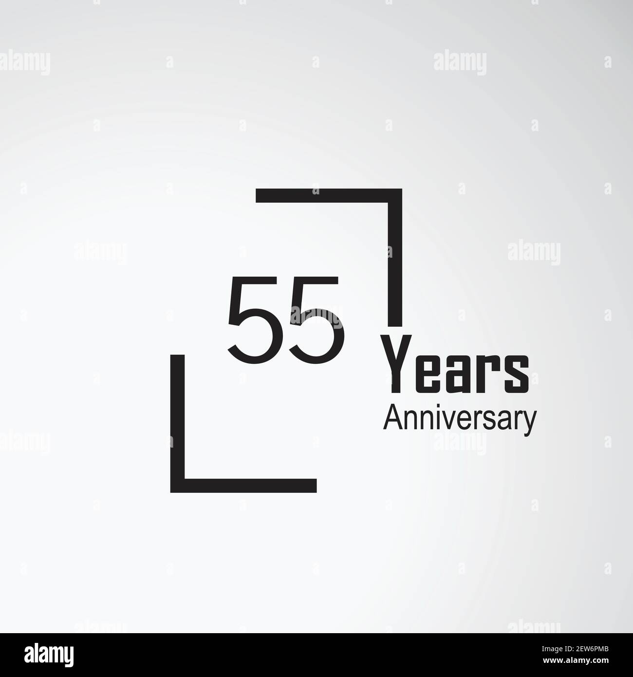 55 Year Anniversary Vector Template Design Illustration box Stock