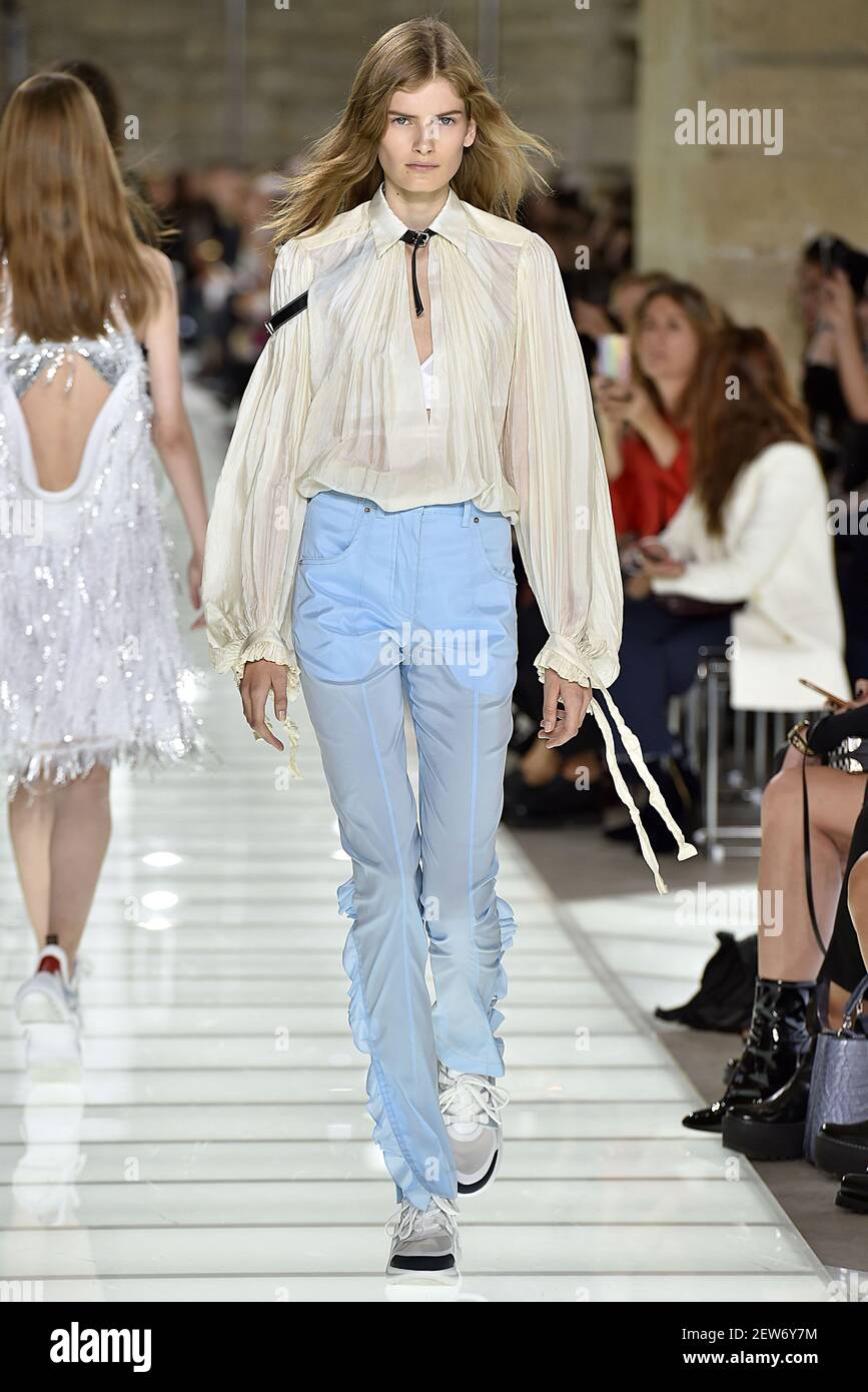 Model Signe Veiteberg walks on the runway during the Louis Vuitton Fashion  Show during Paris Fashion