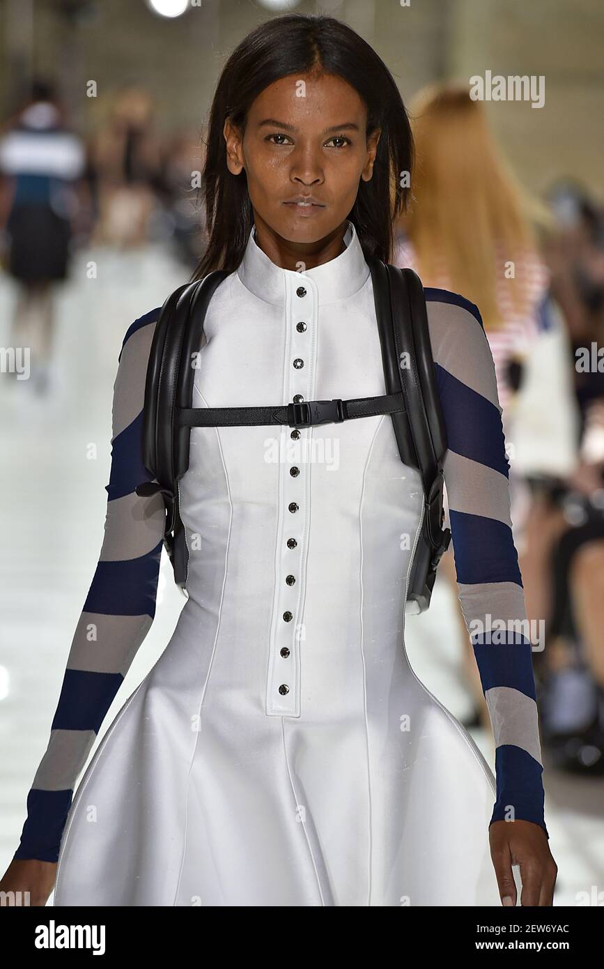 Model walks on the runway during the Louis Vuitton Fashion Show during  Paris Fashion Week Spring Summer 2019 held in Paris, France on October 2,  2018. (Photo by Jonas Gustavsson/Sipa USA Stock