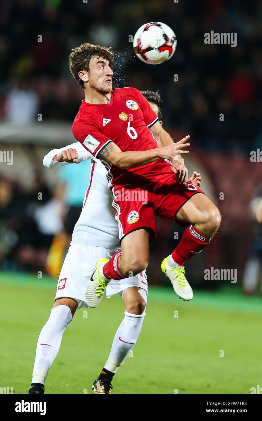 05.10.2017, Erywan, pilka nozna, Armenia - Polska, kwalifikacje do  mistrzostw swiata 2018, Gor Malakyan (ARM), Armenia - Poland world cup 2018  qualifier game, football, fot. Tomasz Jastrzebowski / Foto Olimpik Stock  Photo - Alamy