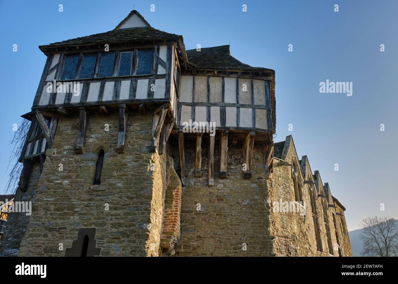 Stokesay Castle, Stokesay, Craven Arms, Shropshire Stock Photo