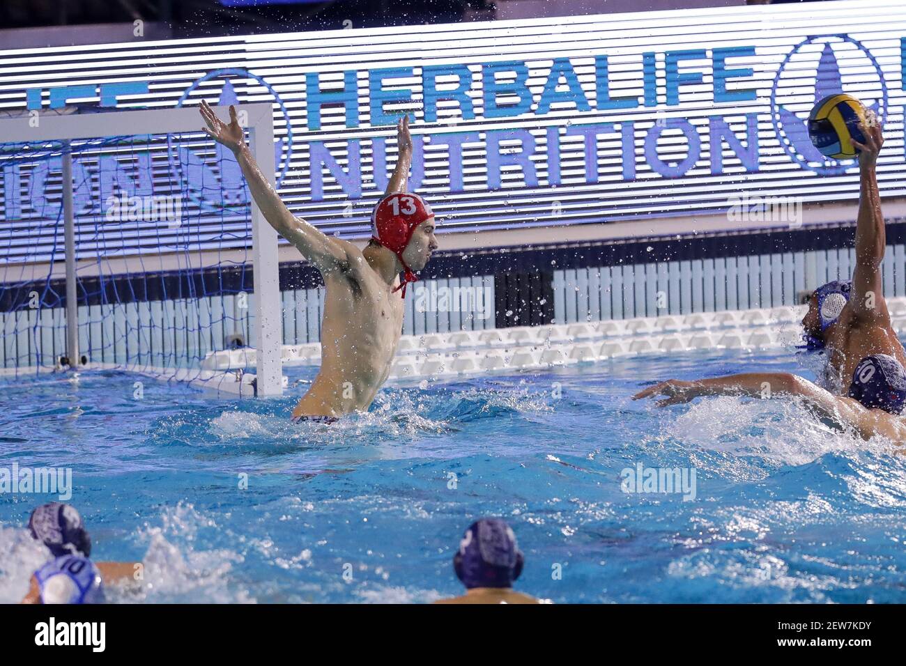 Federal Center of Swimming Pools, Rome, Italy, 02 Mar 2021, Antonio Vukojevic (Jug Adriatic) during Preliminary Round II - Pro Recco vs Jug Adriatic, LEN Cup - Champions League waterpolo match - Photo Luigi Mariani / LM Stock Photo