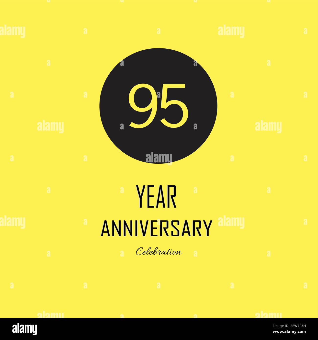 Template logo 95 years anniversary hi-res stock photography and images ...