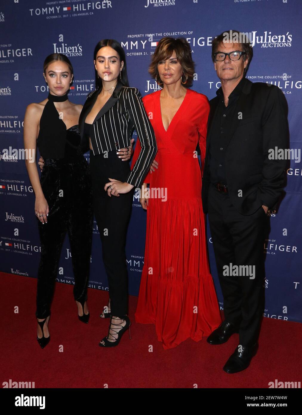 Delilah Belle Hamlin, Amelia Gray Hamlin, Lisa Rinna, and Harry Hamlin at  Julien's Auctions & Tommy Hilfiger VIP Reception held at JulienÕs Auctions  Pop-Up Gallery on October 19, 2017 in Los Angeles,