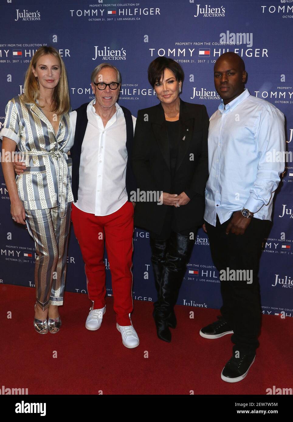 Dee Ocleppo, Tommy Hilfiger, Kris Jenner and Corey Gamble at Julien's  Auctions & Tommy Hilfiger VIP Reception held at JulienÕs Auctions Pop-Up  Gallery on October 19, 2017 in Los Angeles, CA, USA (