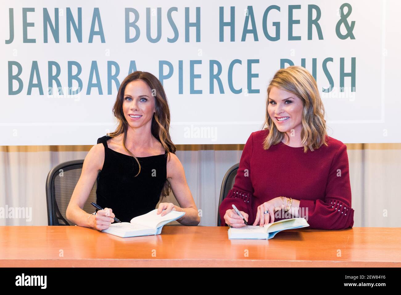 Barbara Pierce Bush and Jenna Bush Hager at a book signing for their