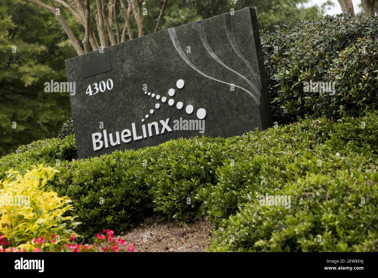 A logo sign outside of the headquarters of BlueLinx Holdings in Atlanta ...