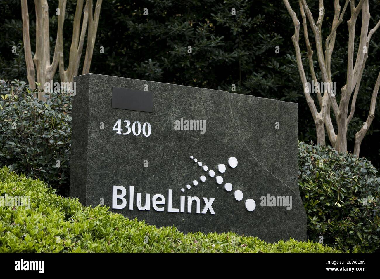 A logo sign outside of the headquarters of BlueLinx Holdings in Atlanta ...