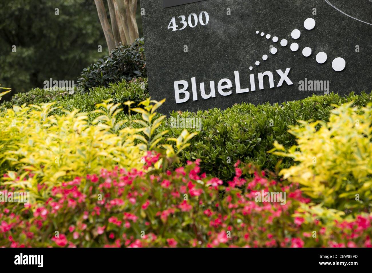 A logo sign outside of the headquarters of BlueLinx Holdings in Atlanta ...
