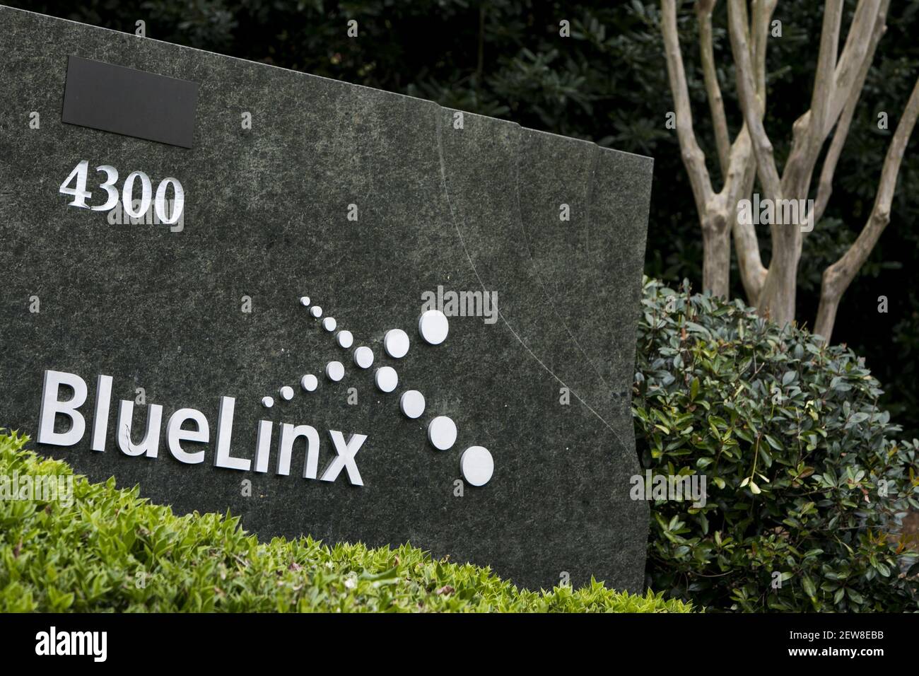 A logo sign outside of the headquarters of BlueLinx Holdings in Atlanta ...