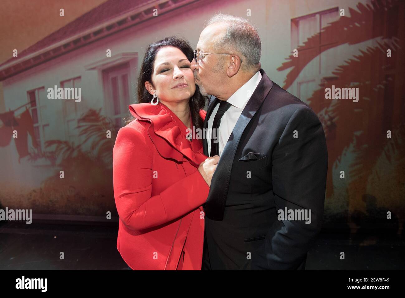 Gloria and Emilio Estefan during the premiere of musical On Your Feet