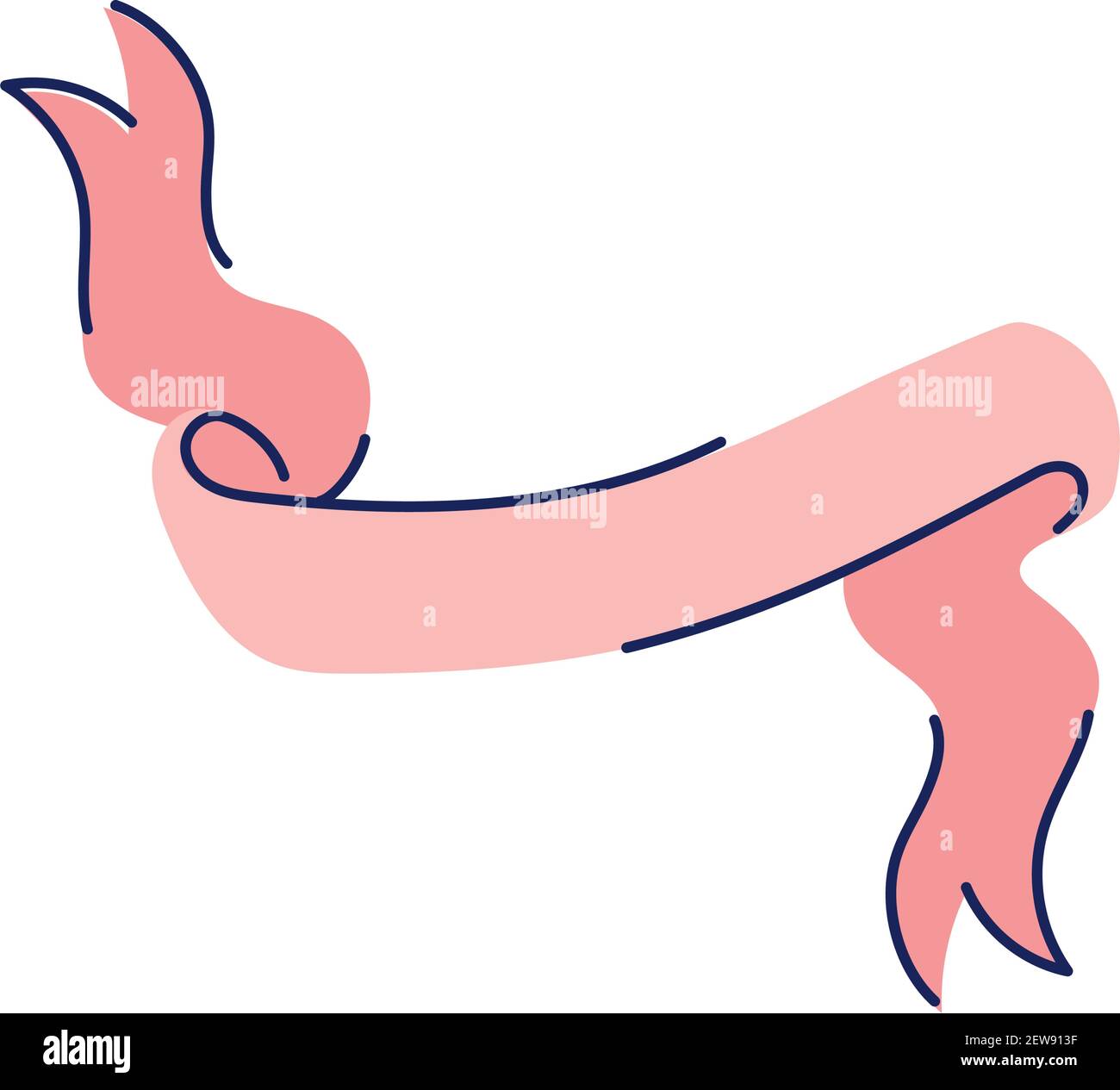 pink ribbon on a white background Stock Vector Image & Art - Alamy