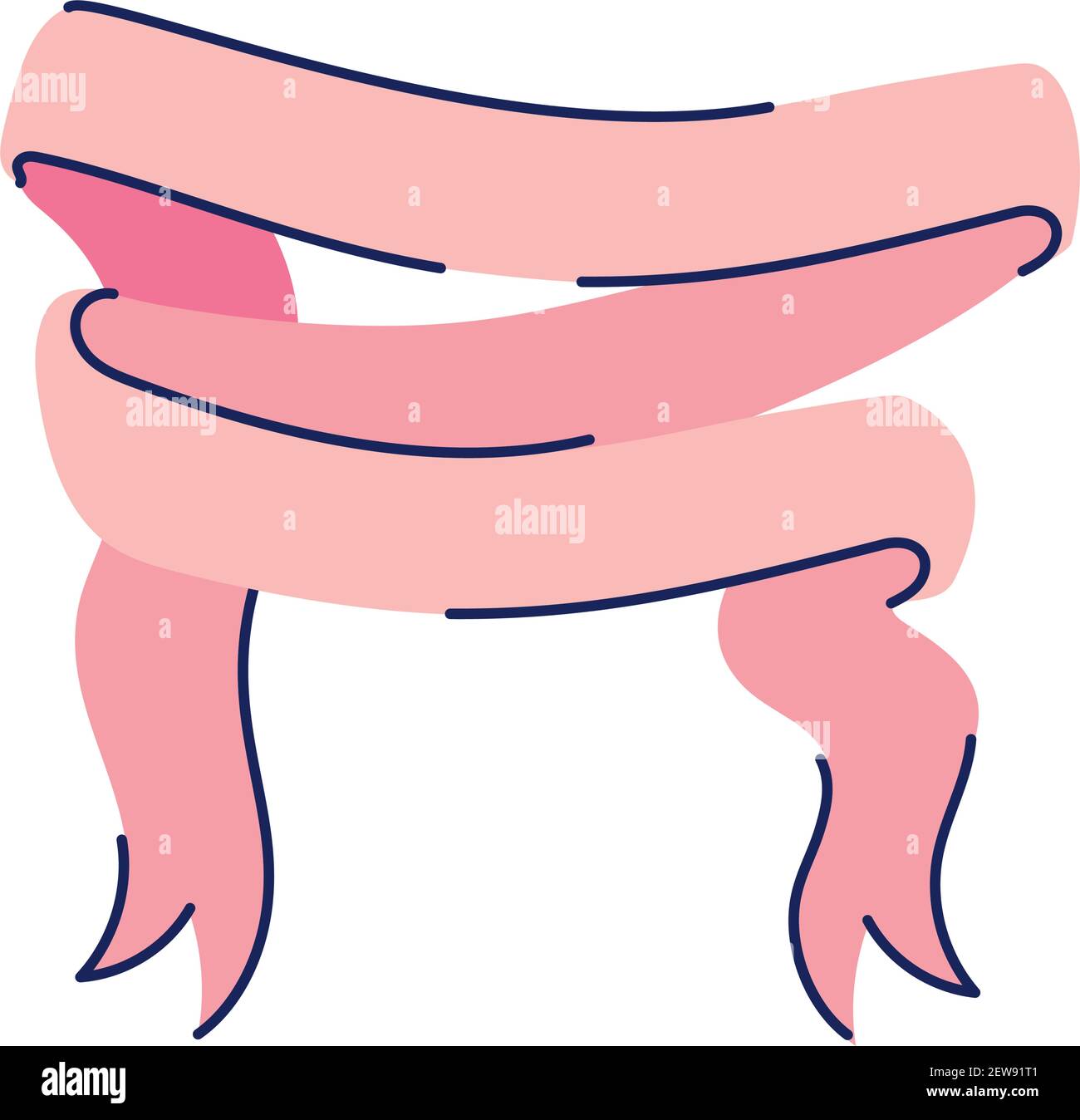 pink ribbon over a white background Stock Vector Image & Art - Alamy