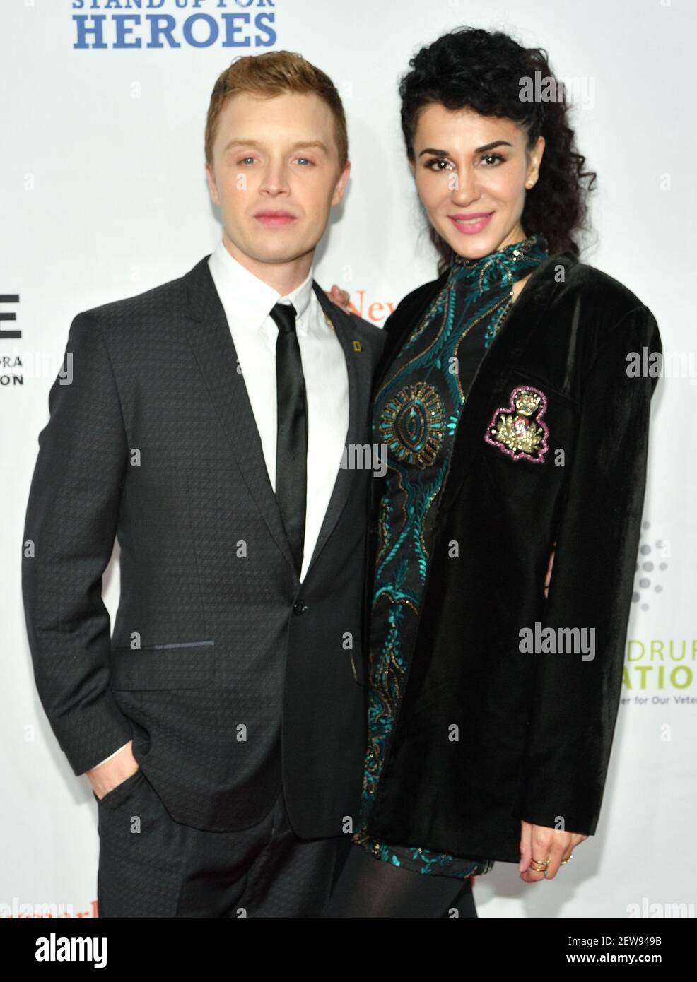 NEW YORK - NOVEMBER 7: L-R: Actors Noel Fisher and Layla Alizada attend