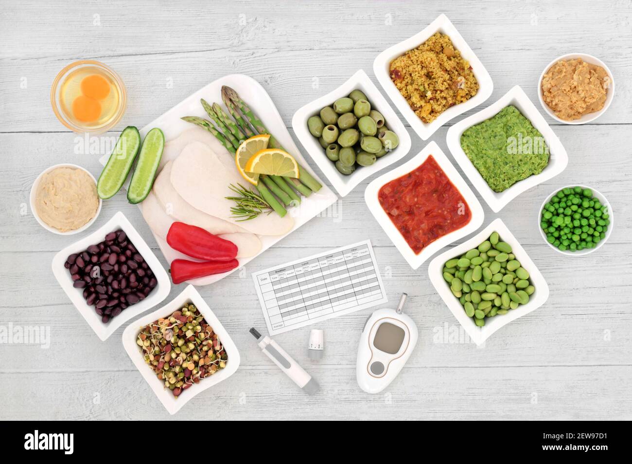 Low glycemic diabetic health food with blood sugar testing & lancing