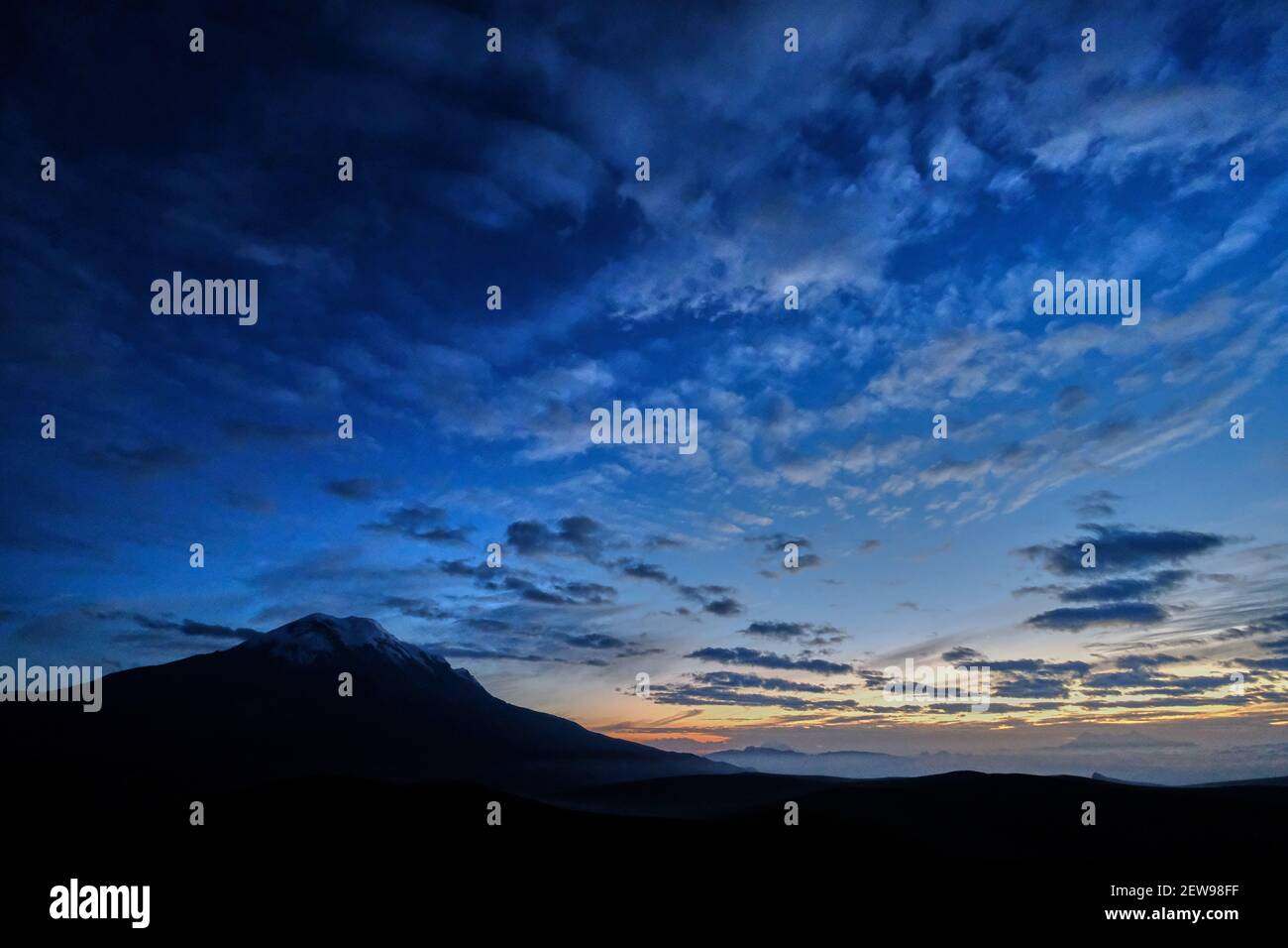 The Sun Rises Over Chimborazo In The Cordillera Occidental Range Of The Andes Near Riobamba 