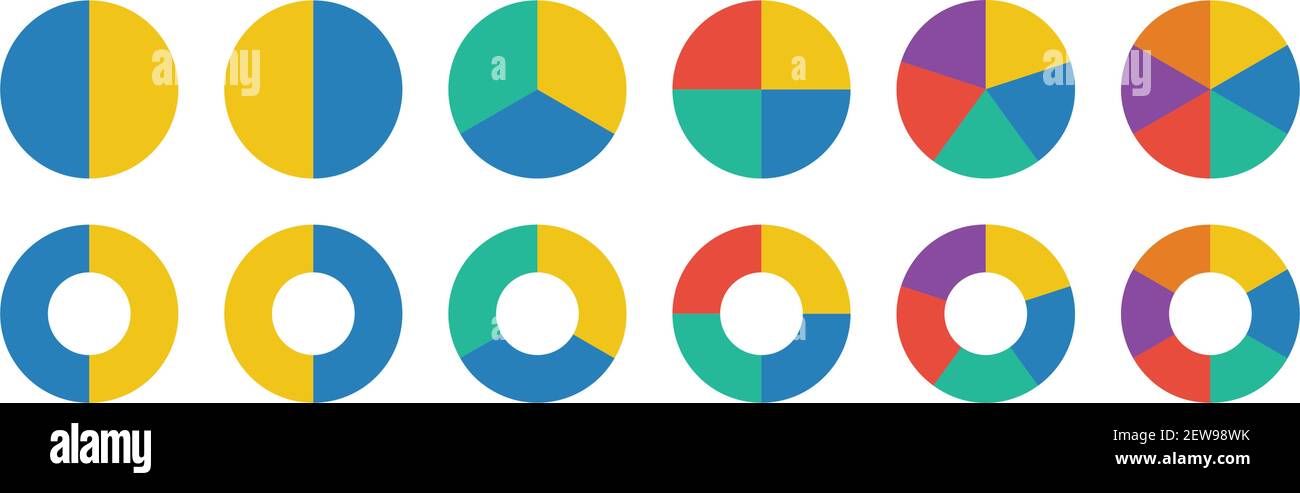 Pie chart icon vector graph diagram symbol for big data analytics reports and statistics information in a flat color illustration Stock Vector