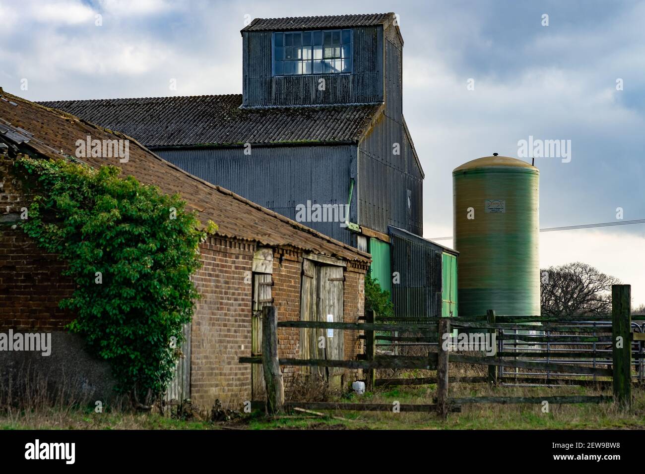 Farmyard buildings in rural Norfolk Stock Photo - Alamy