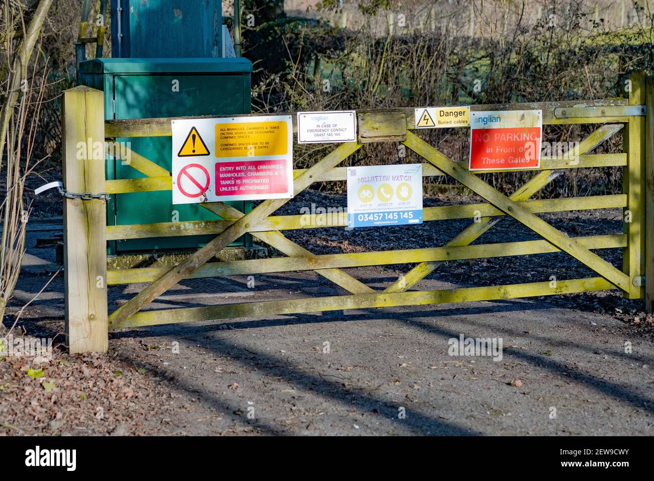 Wood Gate Entrance Signs