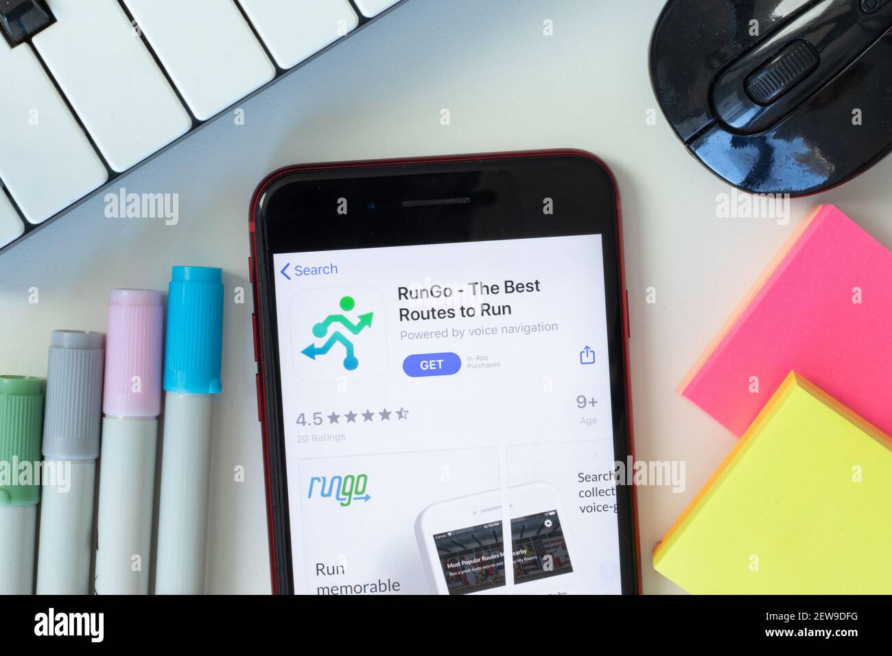 New York, USA - 2 March 2021: RunGo - The Best Routes to Run mobile app ...