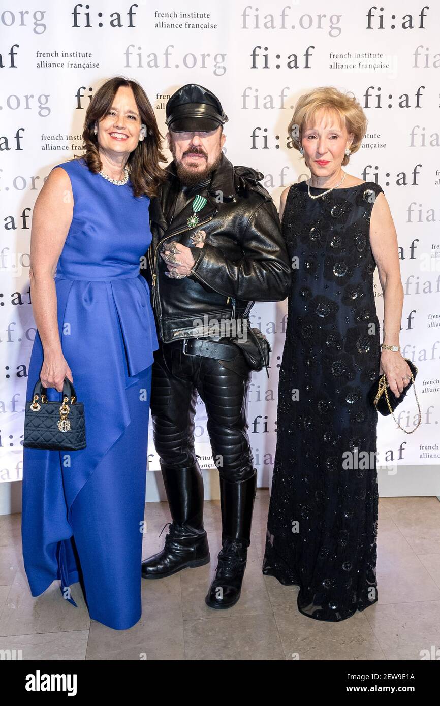 R to L): Janine Hill, Peter Marino and Helene Desmarais are seen