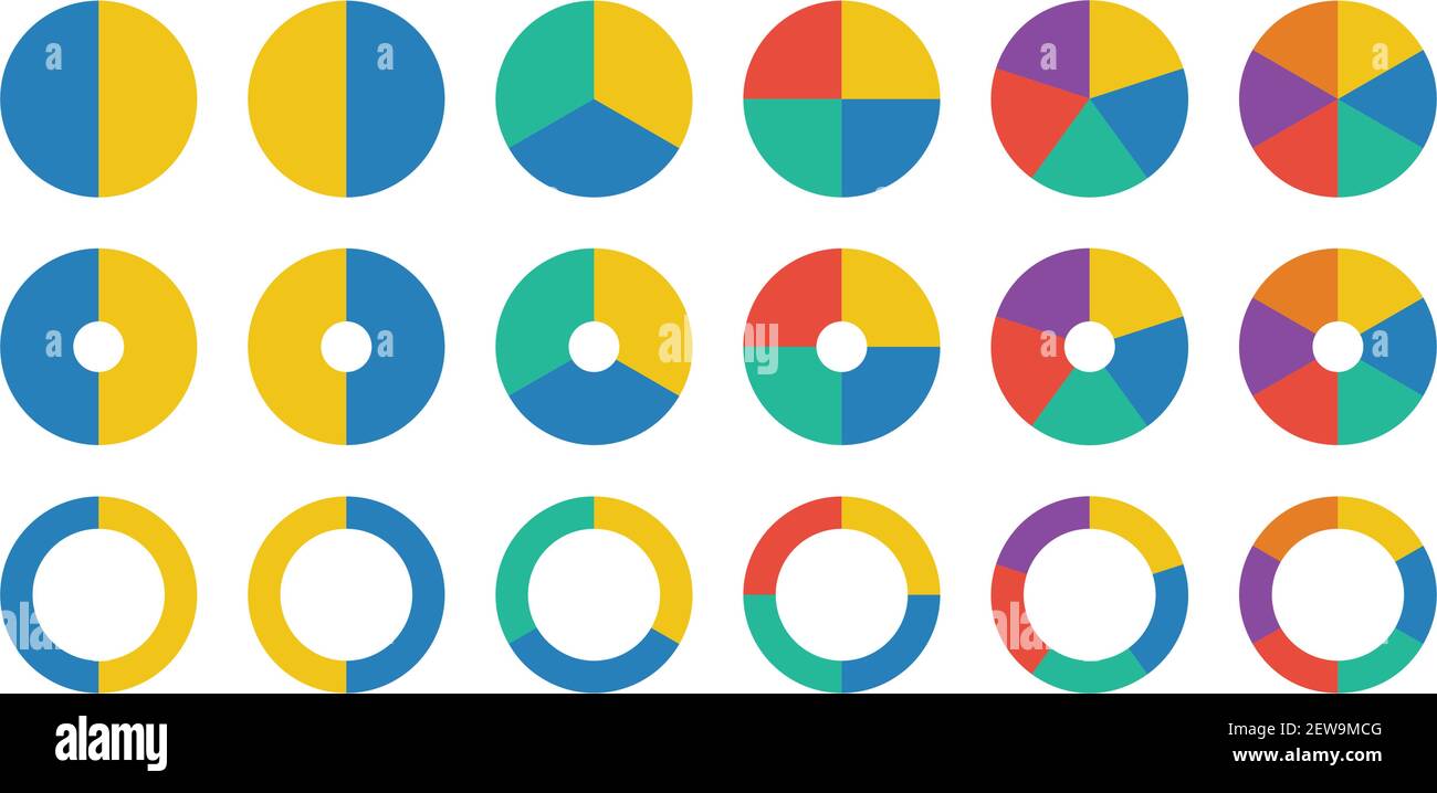 Pie chart icon vector graph diagram symbol for big data analytics reports and statistics information in a flat color illustration Stock Vector
