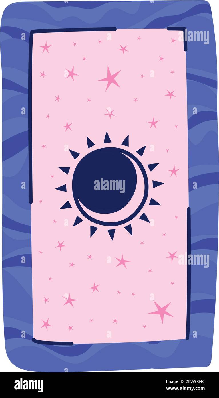 esoteric card with one eclipse Stock Vector