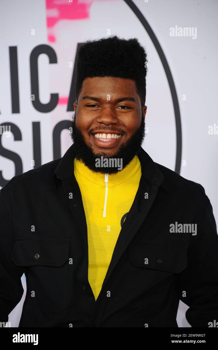 Khalid arrives to the 2017 American Music Awards, held at the Microsoft