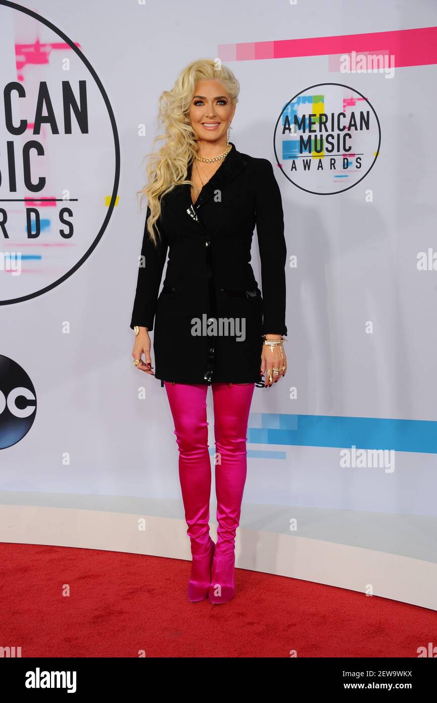 Erika Girardi arrives to the 2017 American Music Awards, held at the