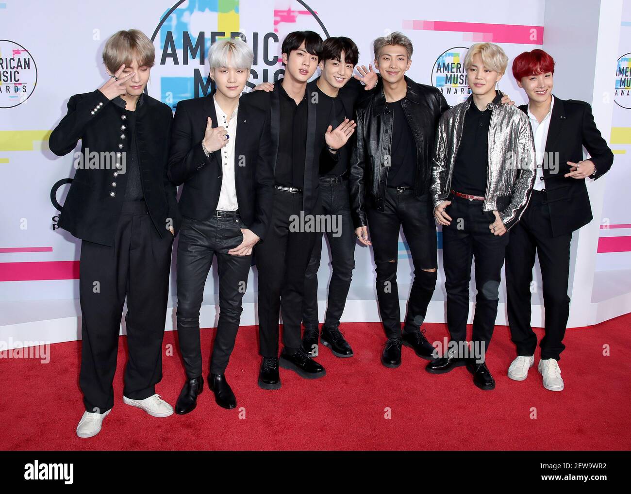 LOS ANGELES, CA - NOVEMBER 19: BTS at the 2017 American Music Awards at ...