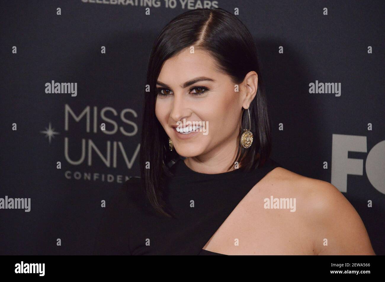 Megan Olivi arrives at The 66th Miss Universe Competition held at the