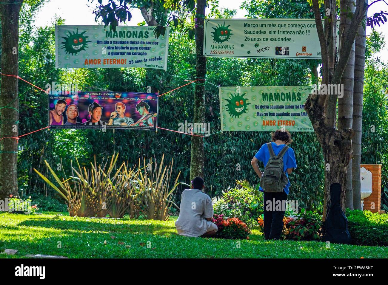 Guarulhos, Sao Paulo, Brasil. 2nd Mar, 2021. (INT) 25 years without  Mammonas Assassinas, Brazilian musical band. March 2, 2021, Guarulhos, Sao  Paulo, Brazil: On March 2, 1996, a tragic plane crash killed, image size:1300x956